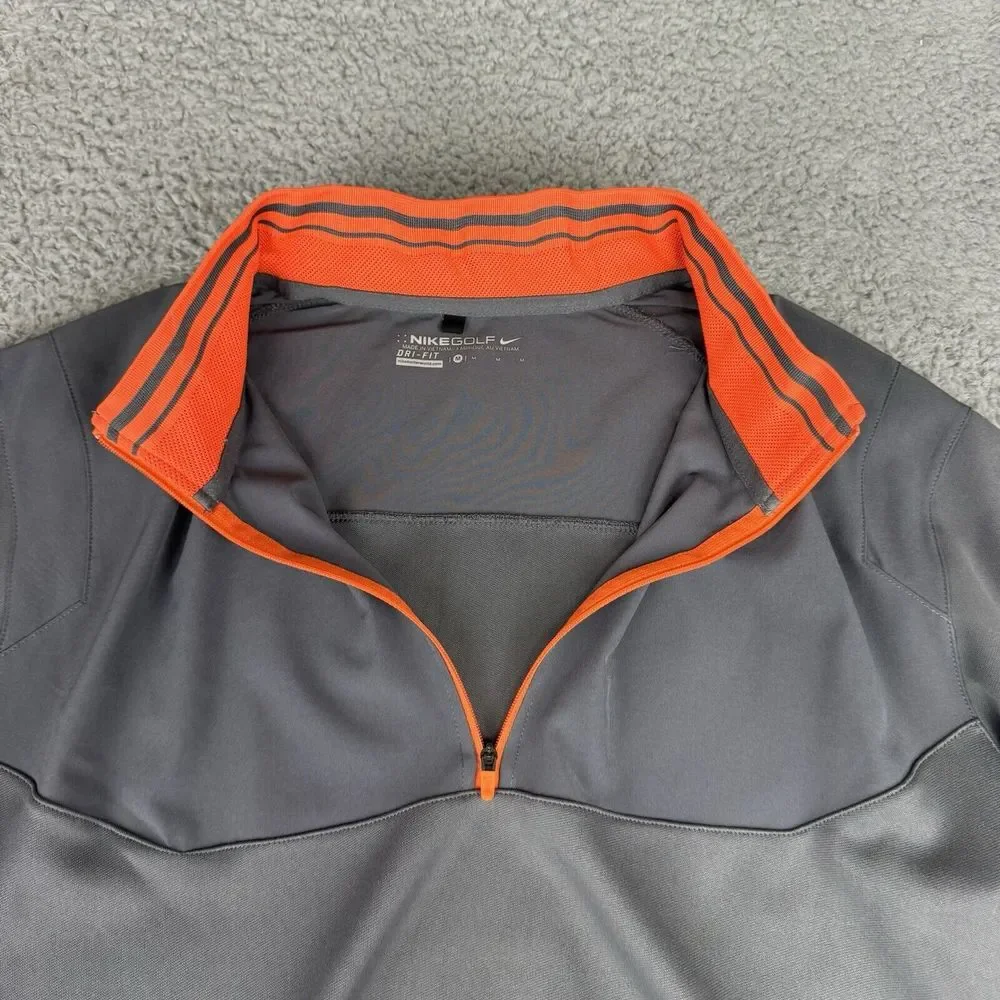 Nike Gilet Mens M Grey Golf Tour‎ Performance Dri Fit Medalist 1/4 Zip Jacket